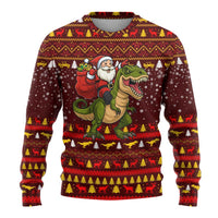 Santassic Park Santa Claus Christmas Ugly Christmas Sweater Xmas Holiday Patterns - Wonder Print Shop