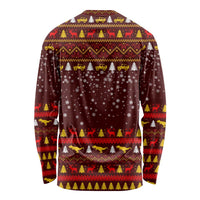 Santassic Park Santa Claus Christmas Long Sleeve Shirt Xmas Holiday Patterns - Wonder Print Shop