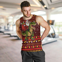 Santassic Park Santa Claus Christmas Men Tank Top Xmas Holiday Patterns - Wonder Print Shop