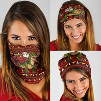 Santassic Park Santa Claus Christmas Neck Gaiter Xmas Holiday Patterns - Wonder Print Shop