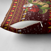 Santassic Park Santa Claus Christmas Pillow Cover Xmas Holiday Patterns - Wonder Print Shop