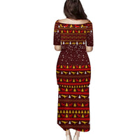 Santassic Park Santa Claus Christmas Puletasi Xmas Holiday Patterns - Wonder Print Shop