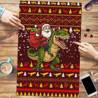 Santassic Park Santa Claus Christmas Puzzle Xmas Holiday Patterns - Wonder Print Shop