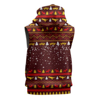 Santassic Park Santa Claus Christmas Sleeveless Zip Hoodie Xmas Holiday Patterns - Wonder Print Shop