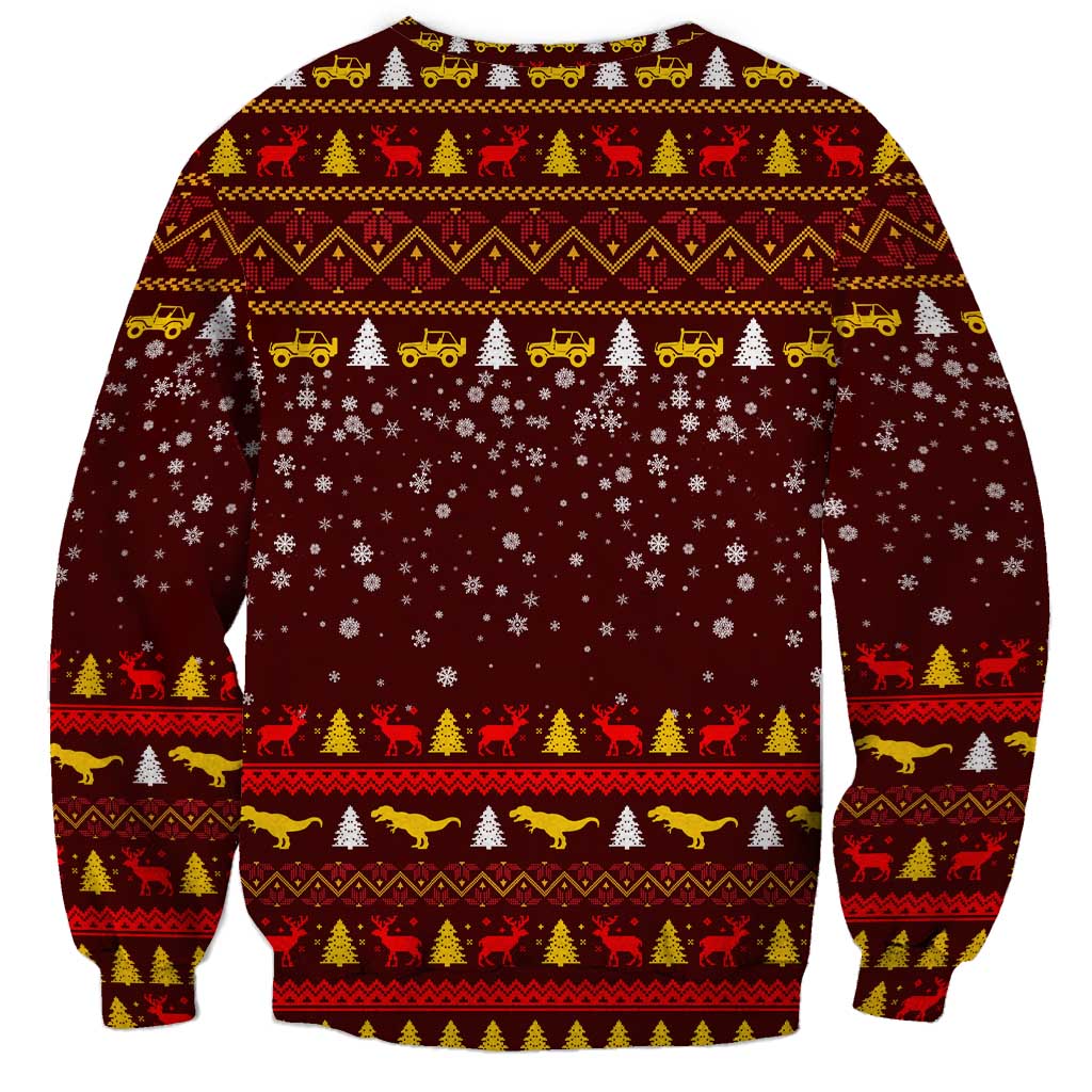 Santassic Park Santa Claus Christmas Sweatshirt Xmas Holiday Patterns - Wonder Print Shop