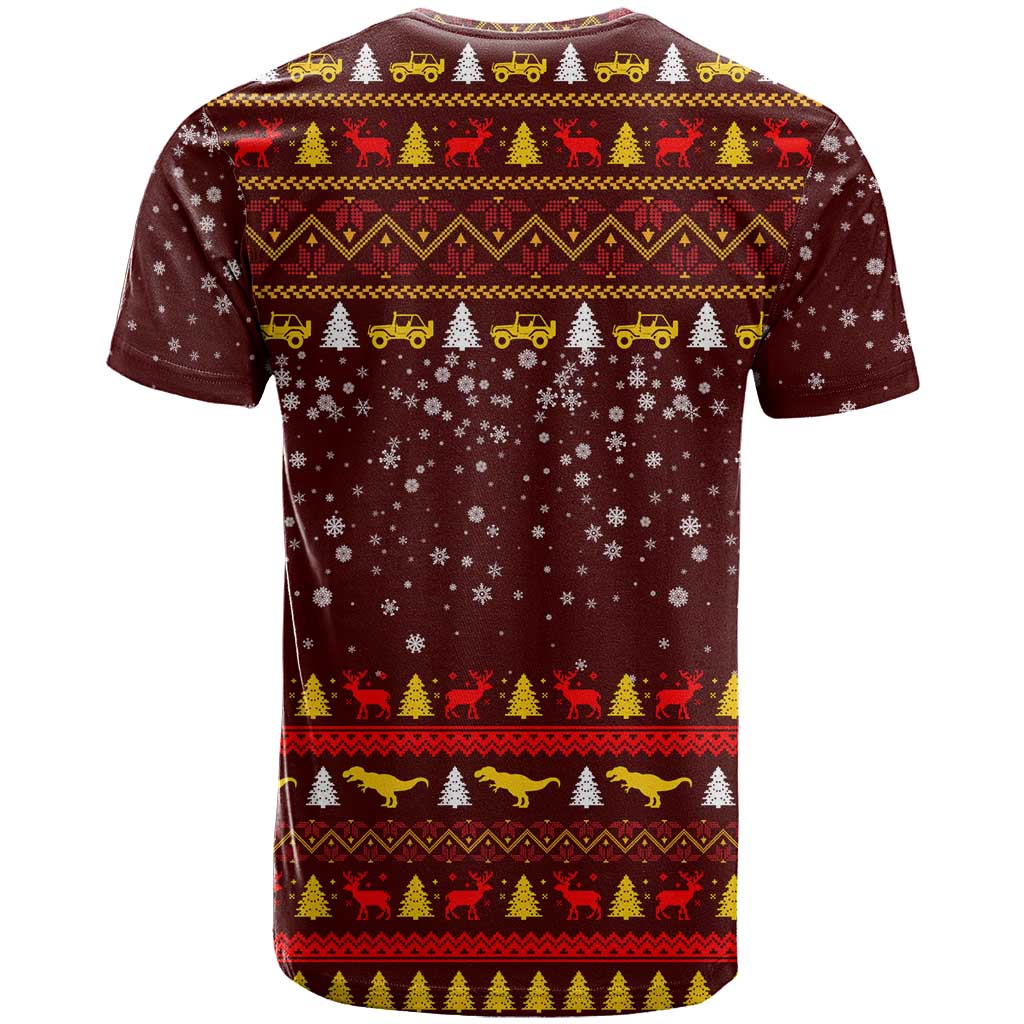 Santassic Park Santa Claus Christmas T Shirt Xmas Holiday Patterns - Wonder Print Shop