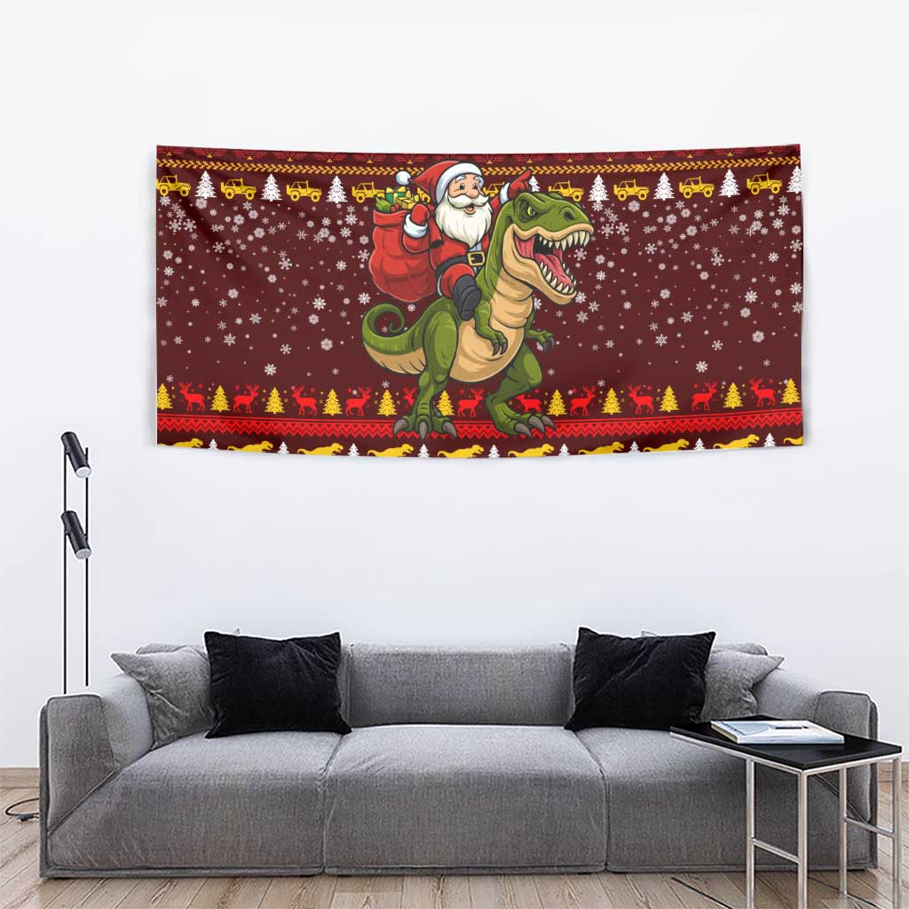 Santassic Park Santa Claus Christmas Tapestry Xmas Holiday Patterns - Wonder Print Shop