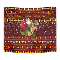 Santassic Park Santa Claus Christmas Tapestry Xmas Holiday Patterns - Wonder Print Shop