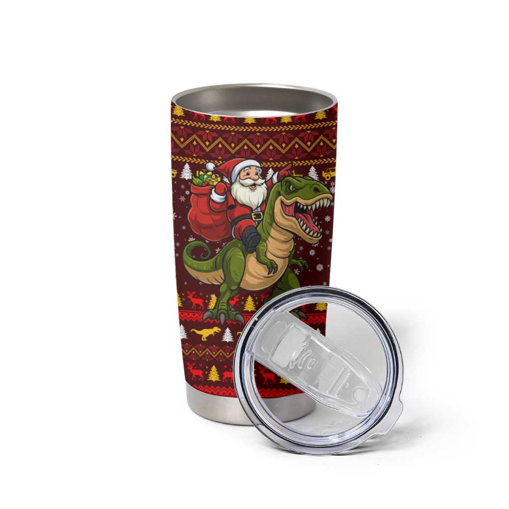 Santassic Park Santa Claus Christmas Tumbler Cup Xmas Holiday Patterns - Wonder Print Shop
