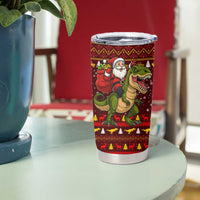 Santassic Park Santa Claus Christmas Tumbler Cup Xmas Holiday Patterns - Wonder Print Shop