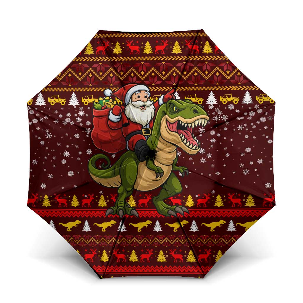 Santassic Park Santa Claus Christmas Umbrella Xmas Holiday Patterns - Wonder Print Shop