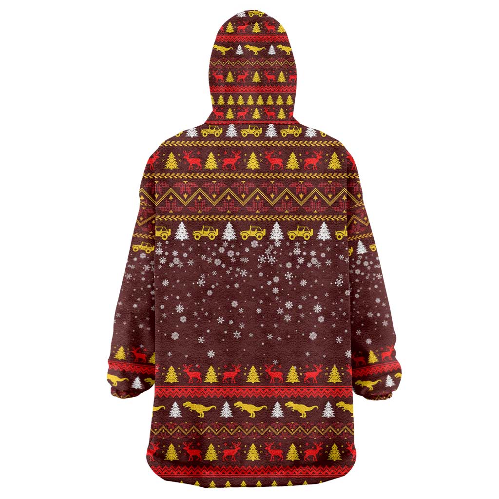 Santassic Park Santa Claus Christmas Wearable Blanket Hoodie Xmas Holiday Patterns - Wonder Print Shop