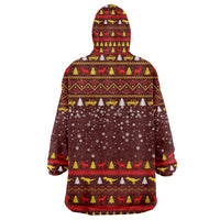 Santassic Park Santa Claus Christmas Wearable Blanket Hoodie Xmas Holiday Patterns - Wonder Print Shop