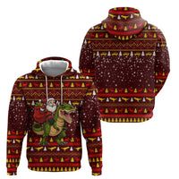 Santassic Park Santa Claus Christmas Zip Hoodie Xmas Holiday Patterns - Wonder Print Shop