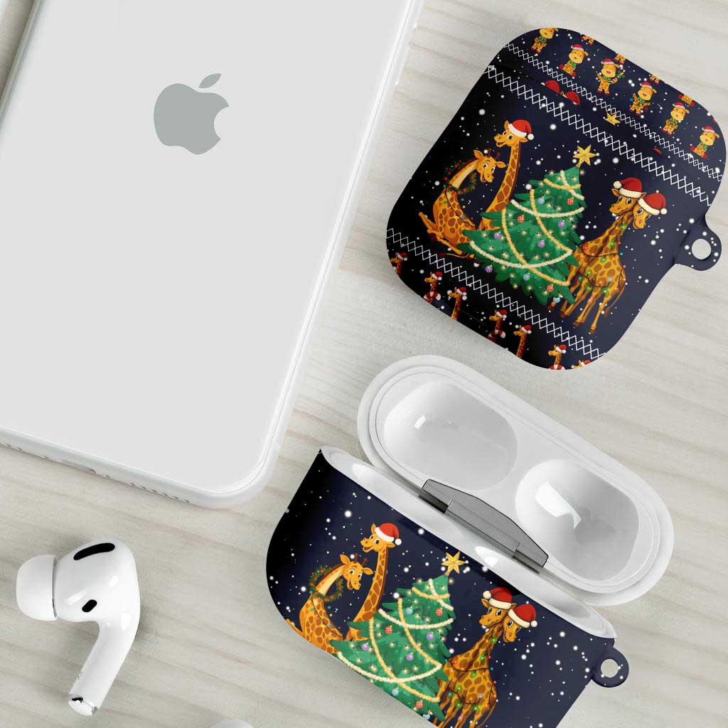 Love Giraffe Christmas AirPods Case Xmas Holiday Patterns - Wonder Print Shop