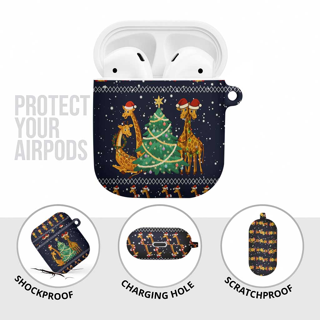 Love Giraffe Christmas AirPods Case Xmas Holiday Patterns - Wonder Print Shop