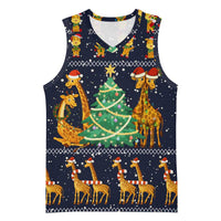 Love Giraffe Christmas Basketball Jersey Xmas Holiday Patterns - Wonder Print Shop