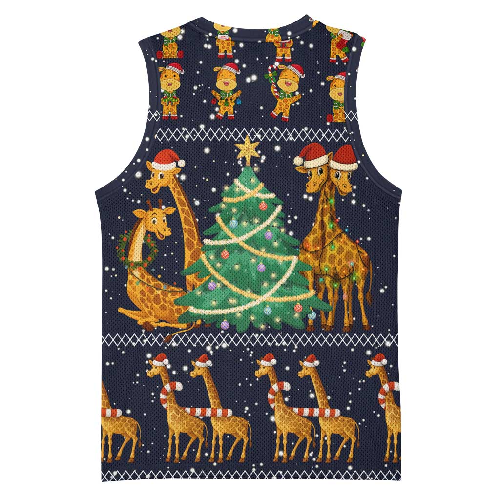 Love Giraffe Christmas Basketball Jersey Xmas Holiday Patterns - Wonder Print Shop