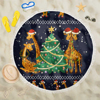 Love Giraffe Christmas Beach Blanket Xmas Holiday Patterns - Wonder Print Shop