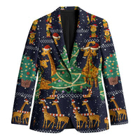 Love Giraffe Christmas Blazer Xmas Holiday Patterns - Wonder Print Shop
