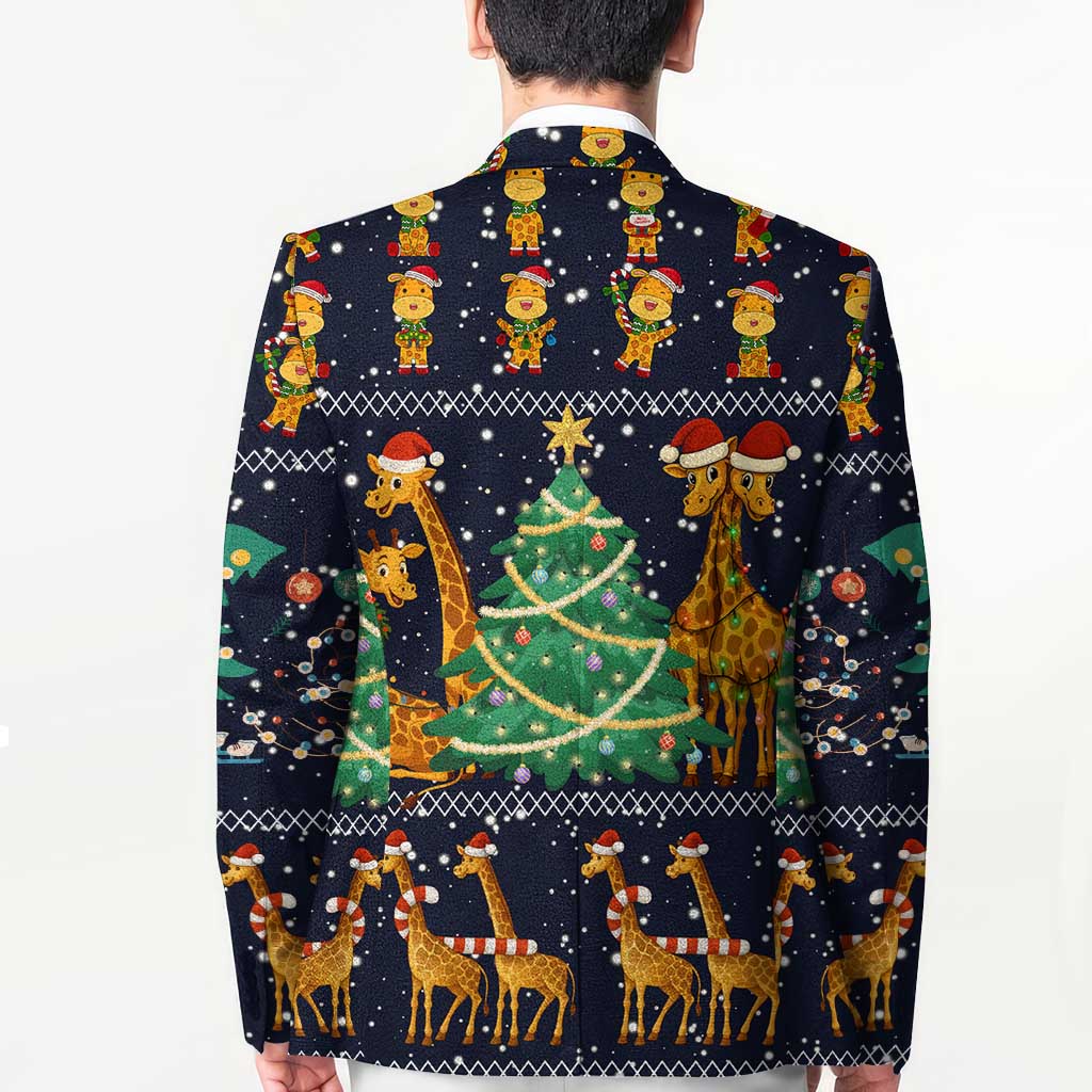 Love Giraffe Christmas Blazer Xmas Holiday Patterns - Wonder Print Shop