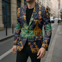 Love Giraffe Christmas Blazer Xmas Holiday Patterns - Wonder Print Shop