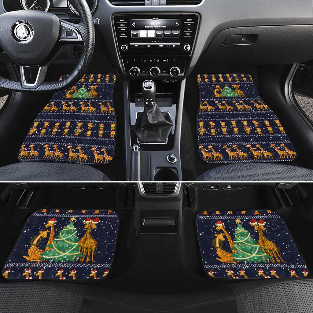 Love Giraffe Christmas Car Mats Xmas Holiday Patterns - Wonder Print Shop
