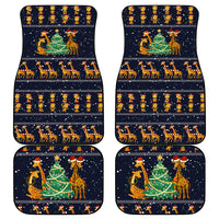 Love Giraffe Christmas Car Mats Xmas Holiday Patterns - Wonder Print Shop