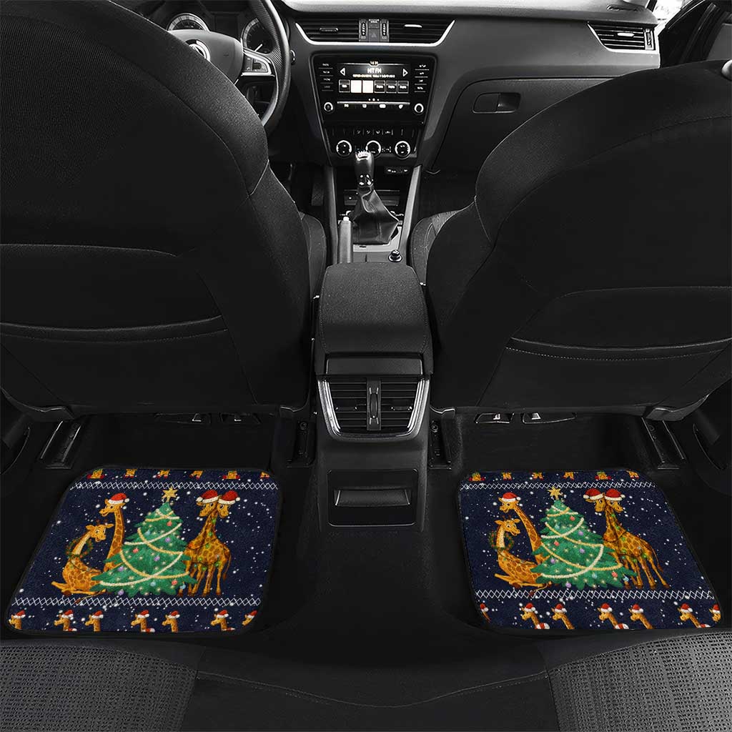 Love Giraffe Christmas Car Mats Xmas Holiday Patterns - Wonder Print Shop