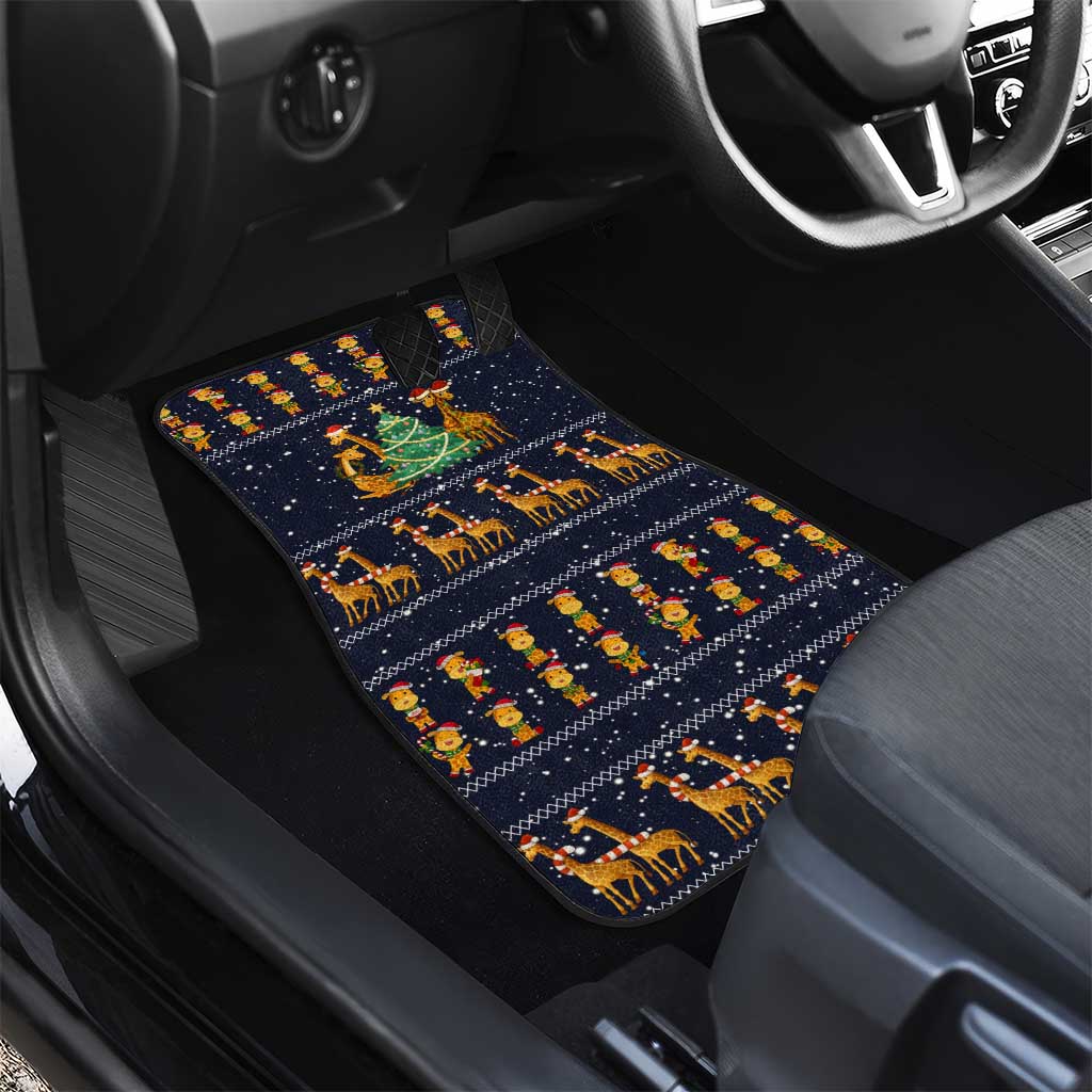 Love Giraffe Christmas Car Mats Xmas Holiday Patterns - Wonder Print Shop