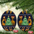 Love Giraffe Christmas Ceramic Ornament Xmas Holiday Patterns - Wonder Print Shop