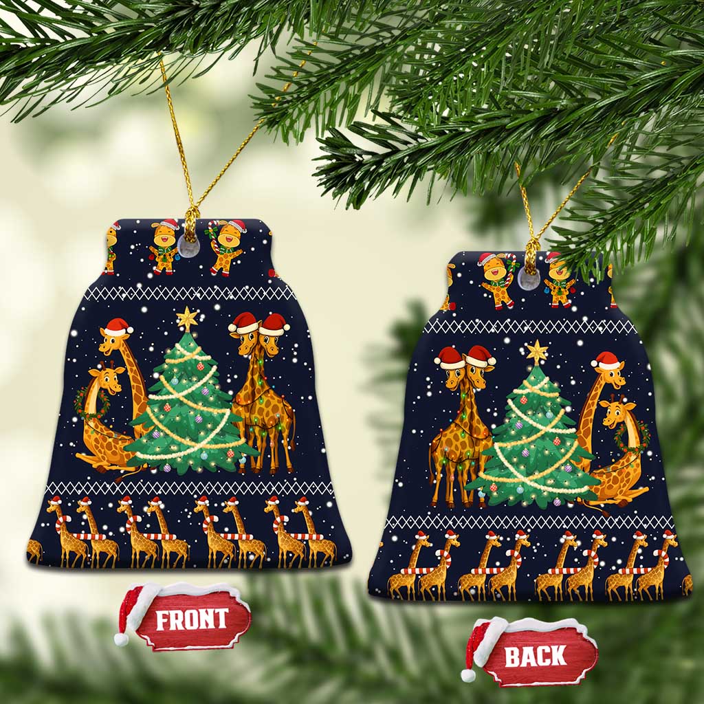 Love Giraffe Christmas Ceramic Ornament Xmas Holiday Patterns - Wonder Print Shop