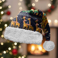 Love Giraffe Christmas Santa Hat Xmas Holiday Patterns - Wonder Print Shop