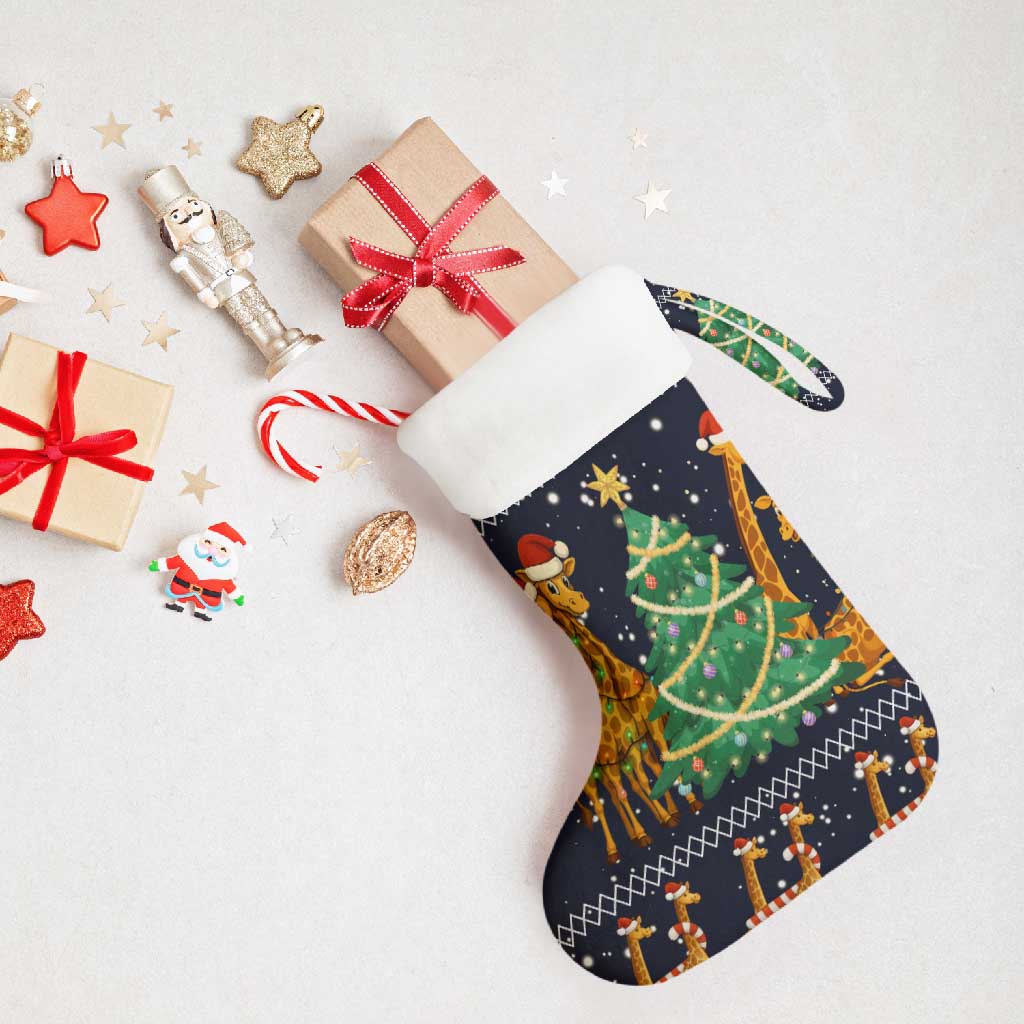 Love Giraffe Christmas Stocking Xmas Holiday Patterns - Wonder Print Shop