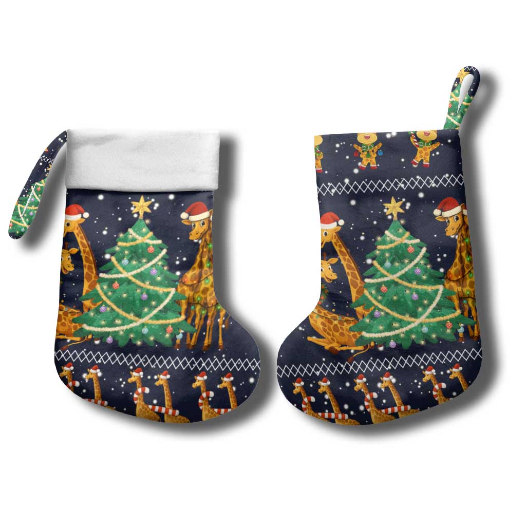 Love Giraffe Christmas Stocking Xmas Holiday Patterns - Wonder Print Shop