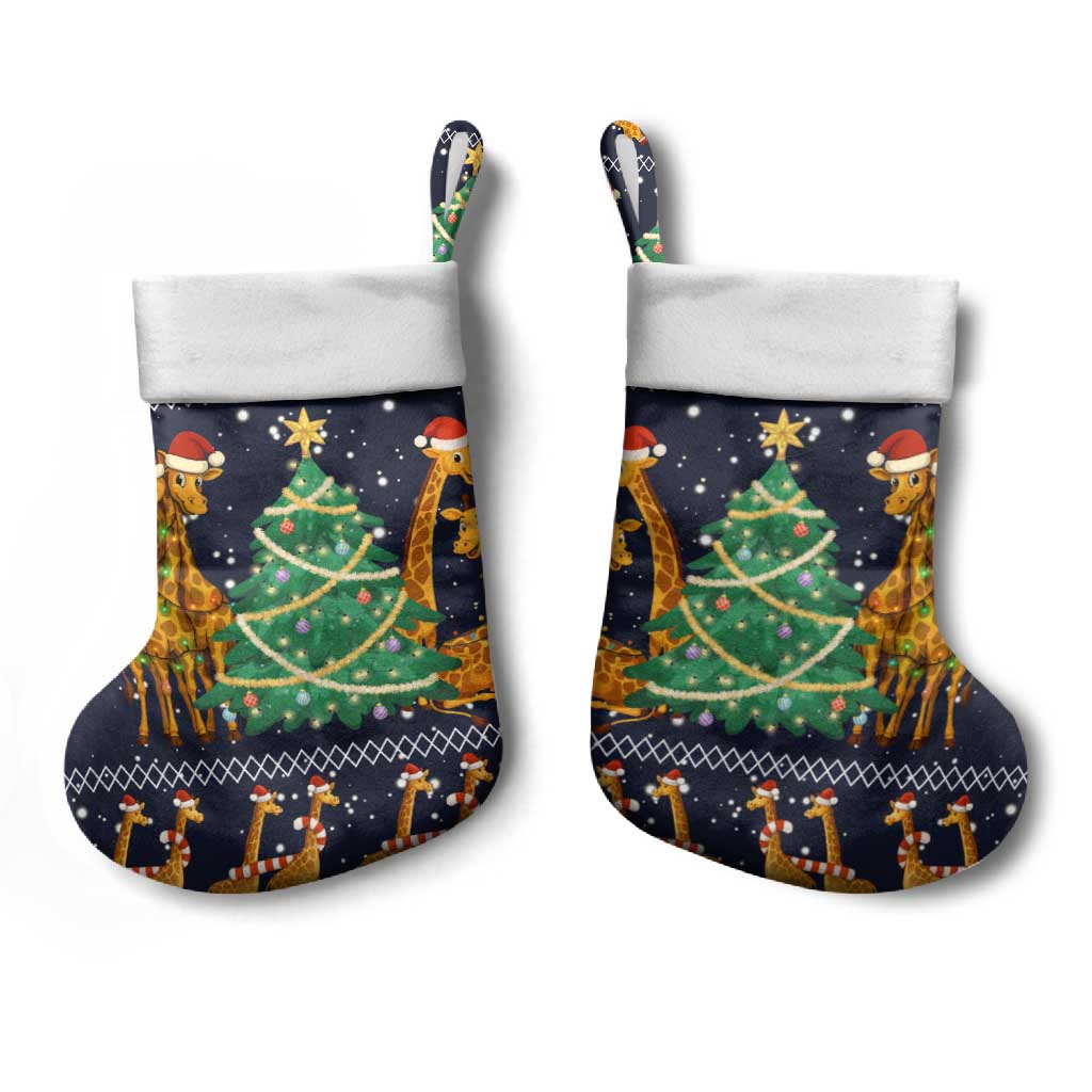 Love Giraffe Christmas Stocking Xmas Holiday Patterns - Wonder Print Shop