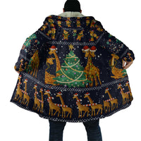 Love Giraffe Christmas Cloak Xmas Holiday Patterns - Wonder Print Shop