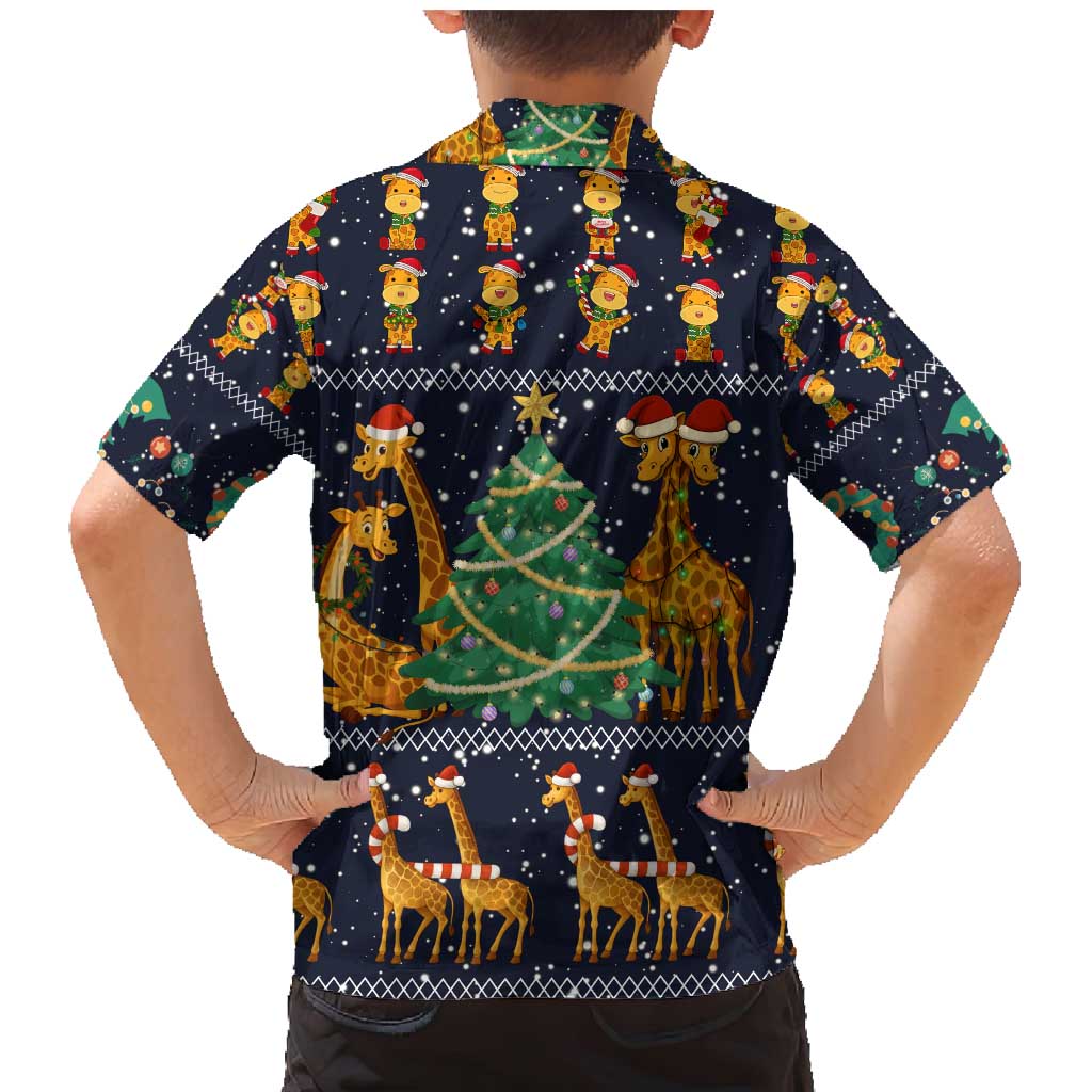 Love Giraffe Christmas Family Matching Mermaid Dress and Hawaiian Shirt Xmas Holiday Patterns - Wonder Print Shop