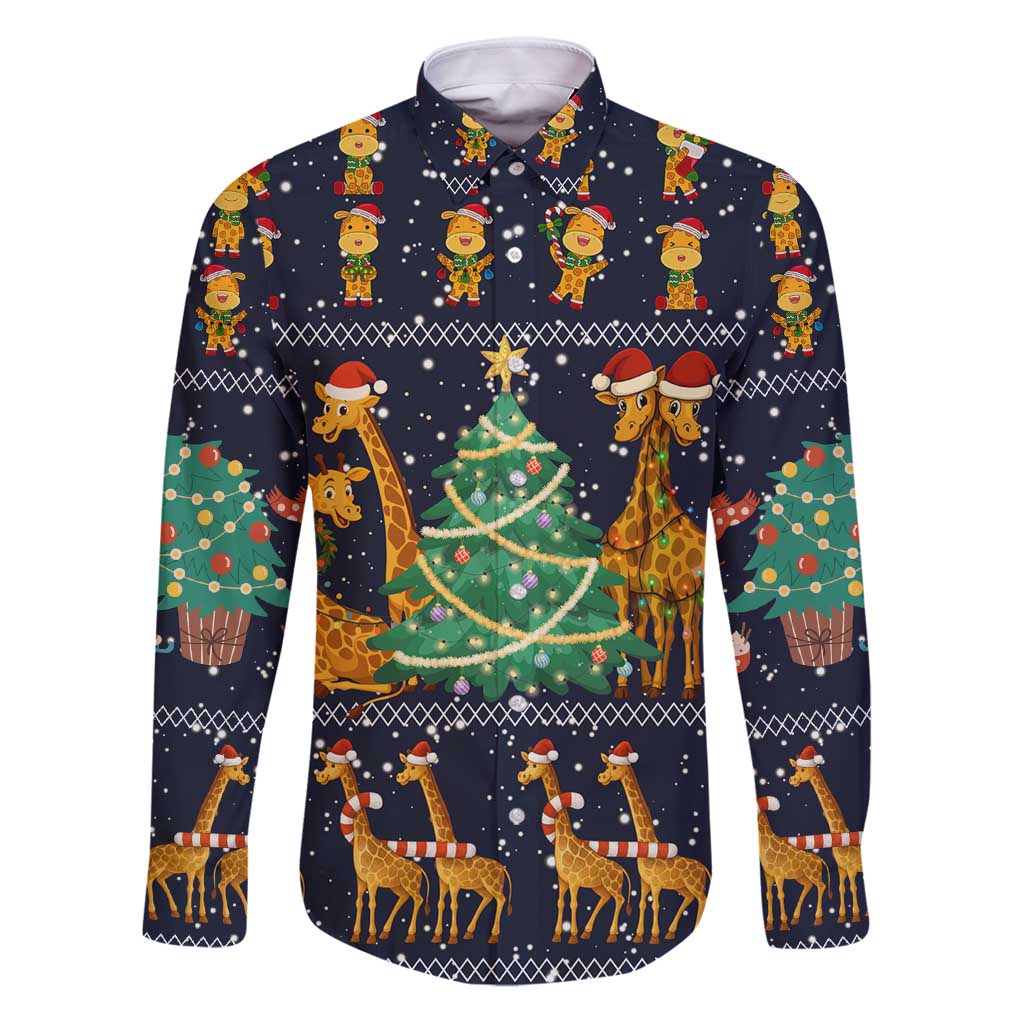 Love Giraffe Christmas Family Matching Puletasi and Hawaiian Shirt Xmas Holiday Patterns - Wonder Print Shop