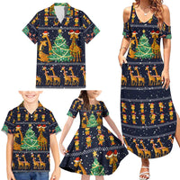 Love Giraffe Christmas Family Matching Summer Maxi Dress and Hawaiian Shirt Xmas Holiday Patterns - Wonder Print Shop