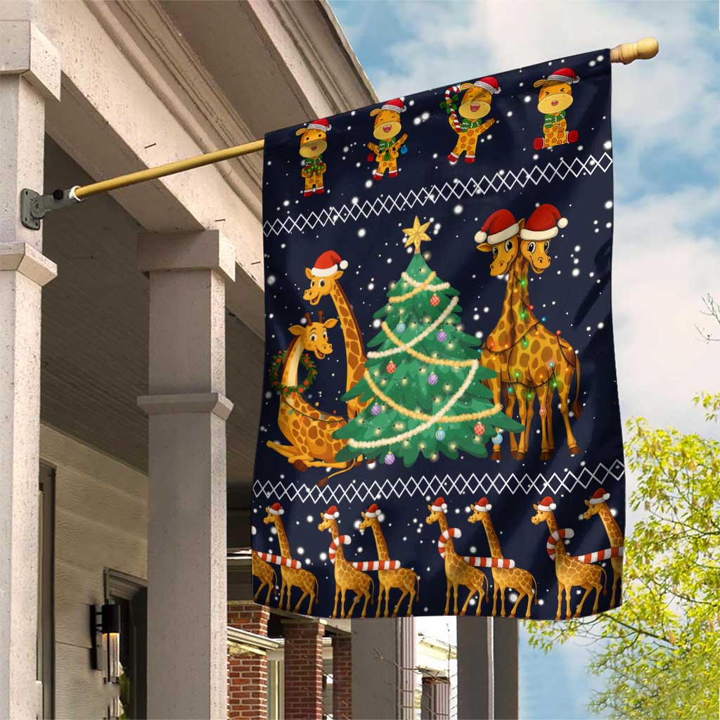 Love Giraffe Christmas Garden Flag Xmas Holiday Patterns - Wonder Print Shop