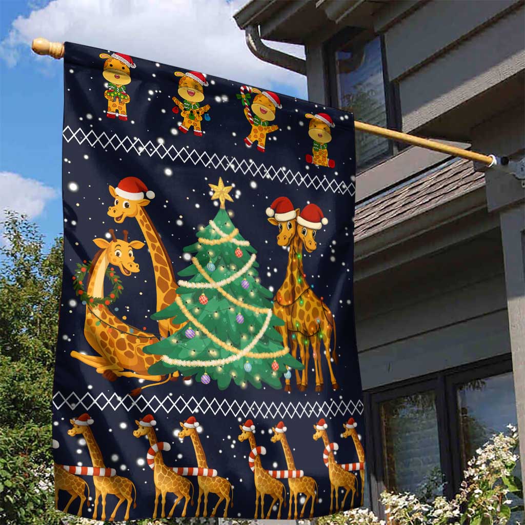 Love Giraffe Christmas Garden Flag Xmas Holiday Patterns - Wonder Print Shop