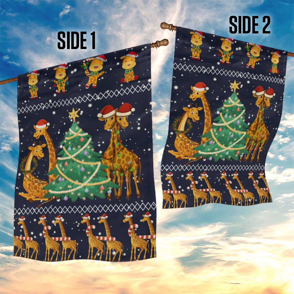 Love Giraffe Christmas Garden Flag Xmas Holiday Patterns - Wonder Print Shop