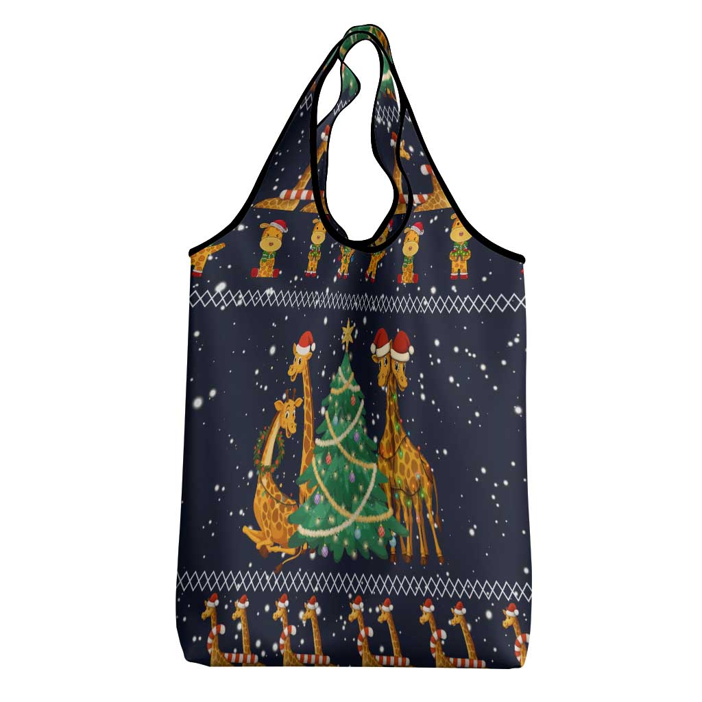 Love Giraffe Christmas Grocery Bag Xmas Holiday Patterns - Wonder Print Shop