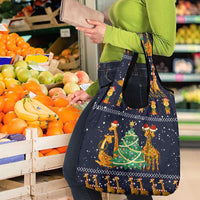 Love Giraffe Christmas Grocery Bag Xmas Holiday Patterns - Wonder Print Shop