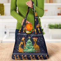 Love Giraffe Christmas Grocery Bag Xmas Holiday Patterns - Wonder Print Shop