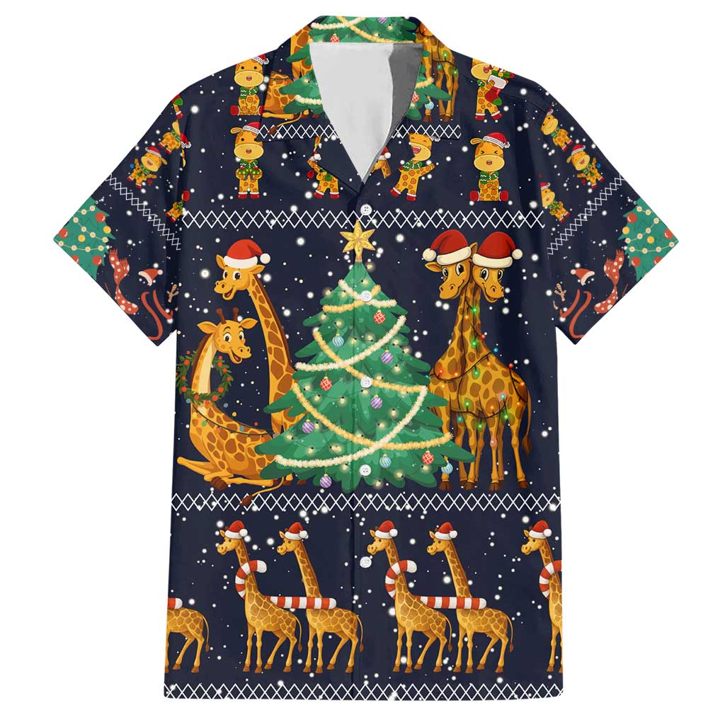 Love Giraffe Christmas Hawaiian Shirt Xmas Holiday Patterns - Wonder Print Shop
