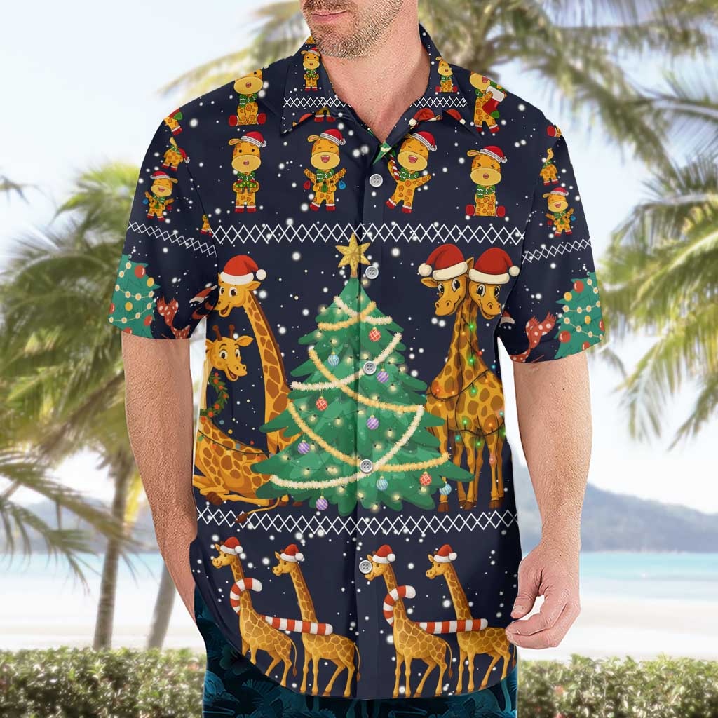 Love Giraffe Christmas Hawaiian Shirt Xmas Holiday Patterns - Wonder Print Shop