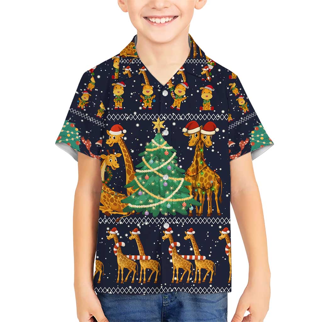 Love Giraffe Christmas Hawaiian Shirt Xmas Holiday Patterns - Wonder Print Shop