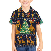 Love Giraffe Christmas Hawaiian Shirt Xmas Holiday Patterns - Wonder Print Shop